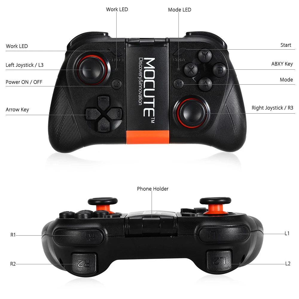 MOCUTE 050 Gamepad Wireless Bluetooth V3.0 Remote Control Shutter Game Controller For Android Smartphone/TV Box Games | Электроника