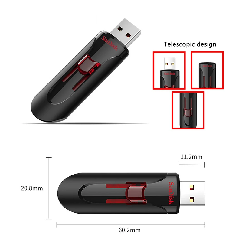 Оригинальный флэш накопитель SanDisk 16 ГБ 32 64 128 256 накопитель|USB флэш-накопители| |
