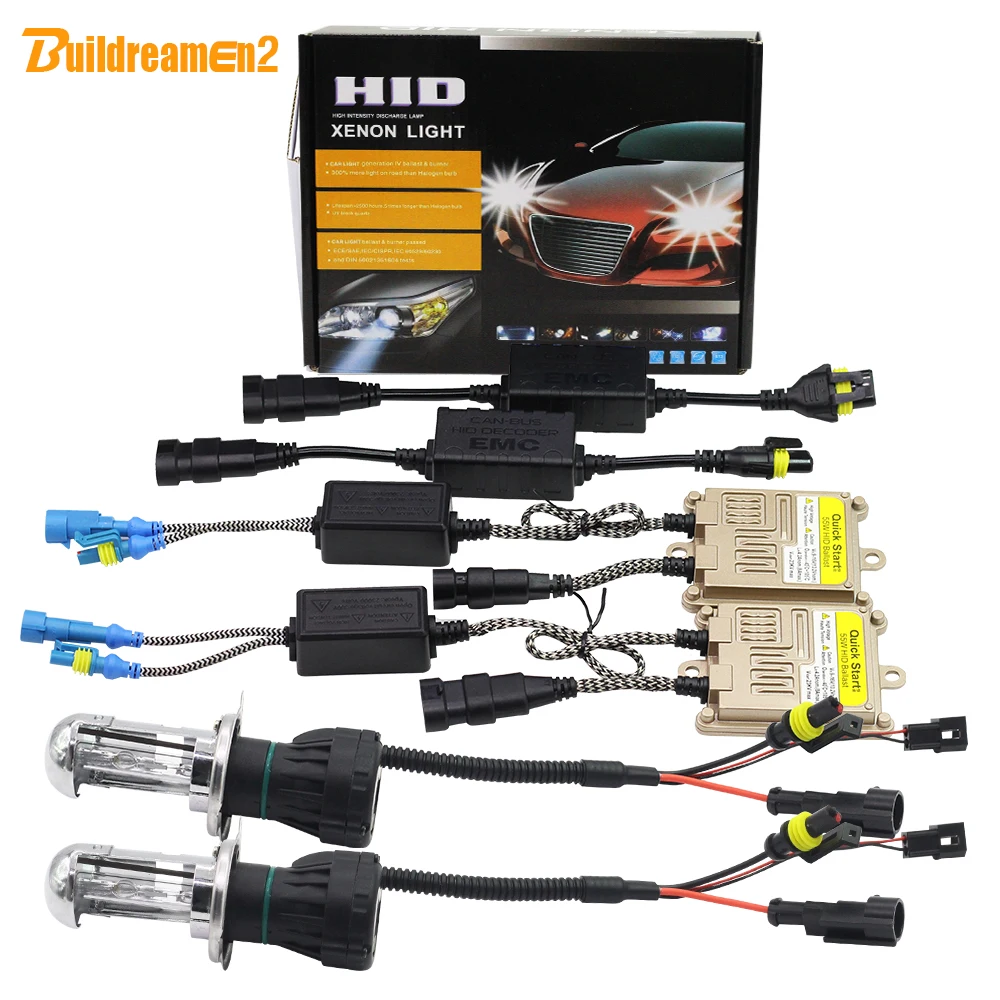 Buildreamen2 H4 Hi/Lo 55 Вт Canbus HID набор би ксенон декодер AC лампа балласт анти ошибка
