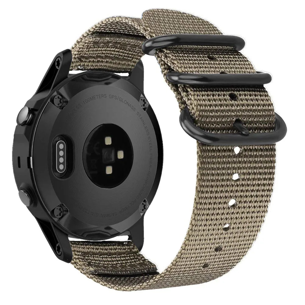 Нейлоновый ремешок TORQUILA 20 мм премиум-класса Nato для Garmin Fenix 5S/5S Plus/Vivoactive 3/Forerunner 645