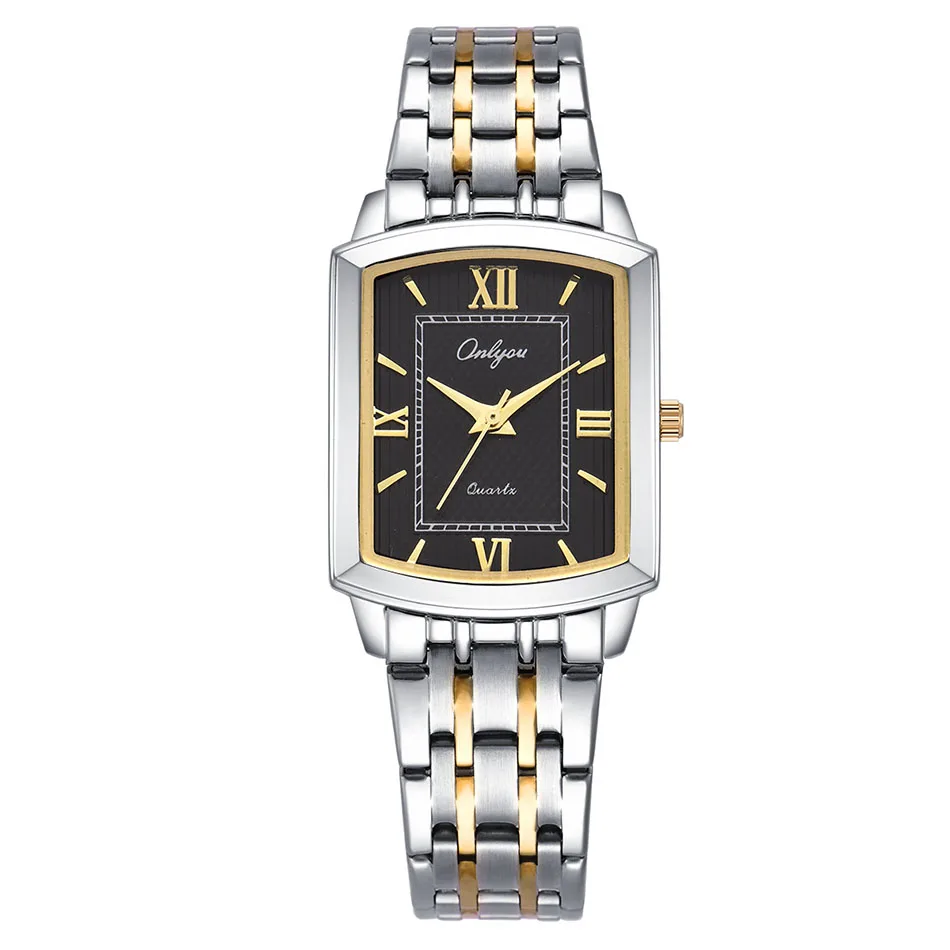 Мужские часы от ведущего бренда роскошные Квадратные Серебряные со стальным