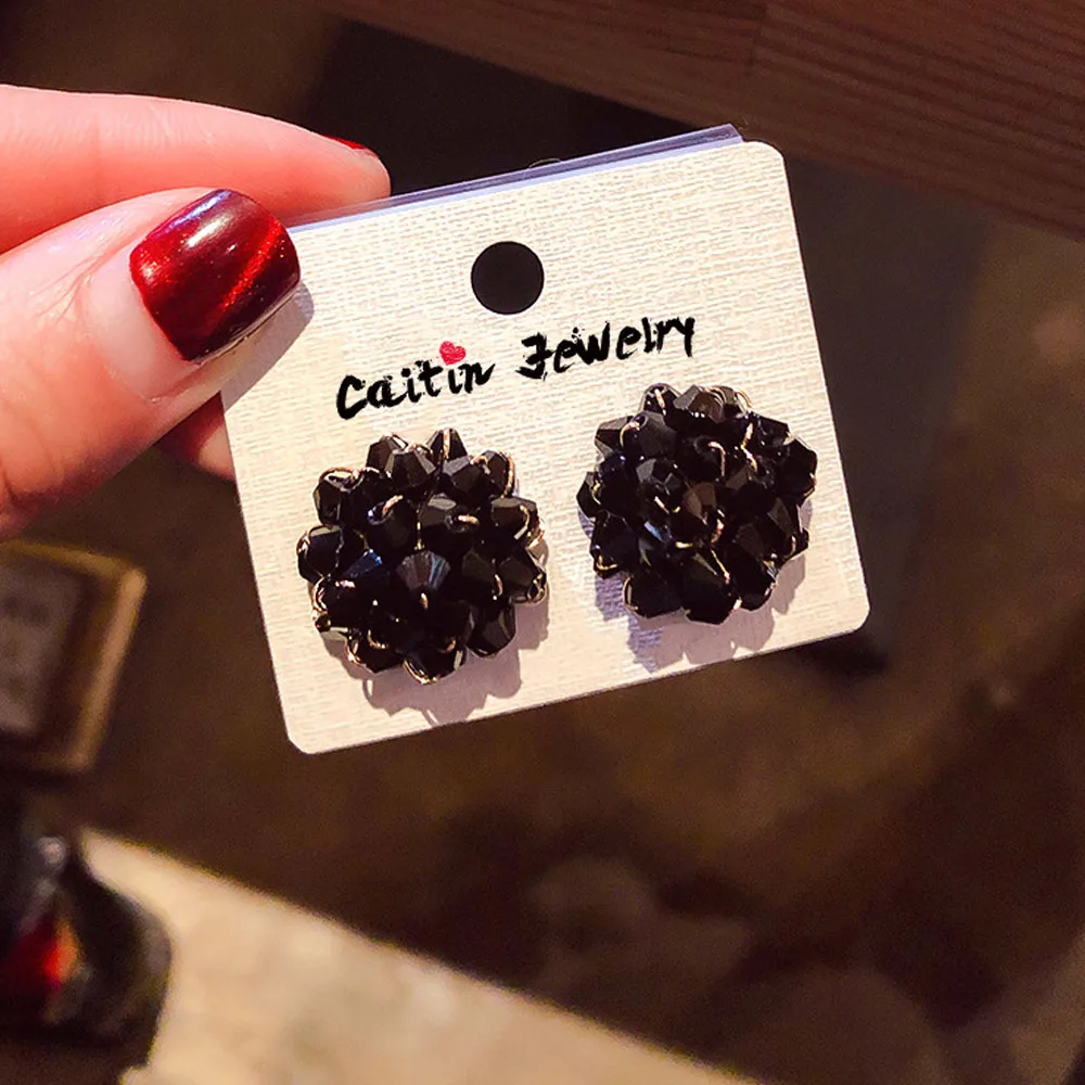 1 пара модных серьги из Искусственного хрусталя дикий темперамент цветок