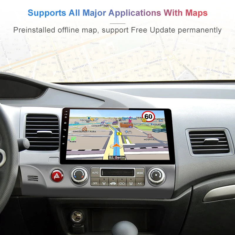 Junsun V1 2G+ 32G Android 9,0 для Honda Civic 20062007 2008 2009-2011 Автомобильный Радио Мультимедиа Видео плеер навигация gps 2 din dvd