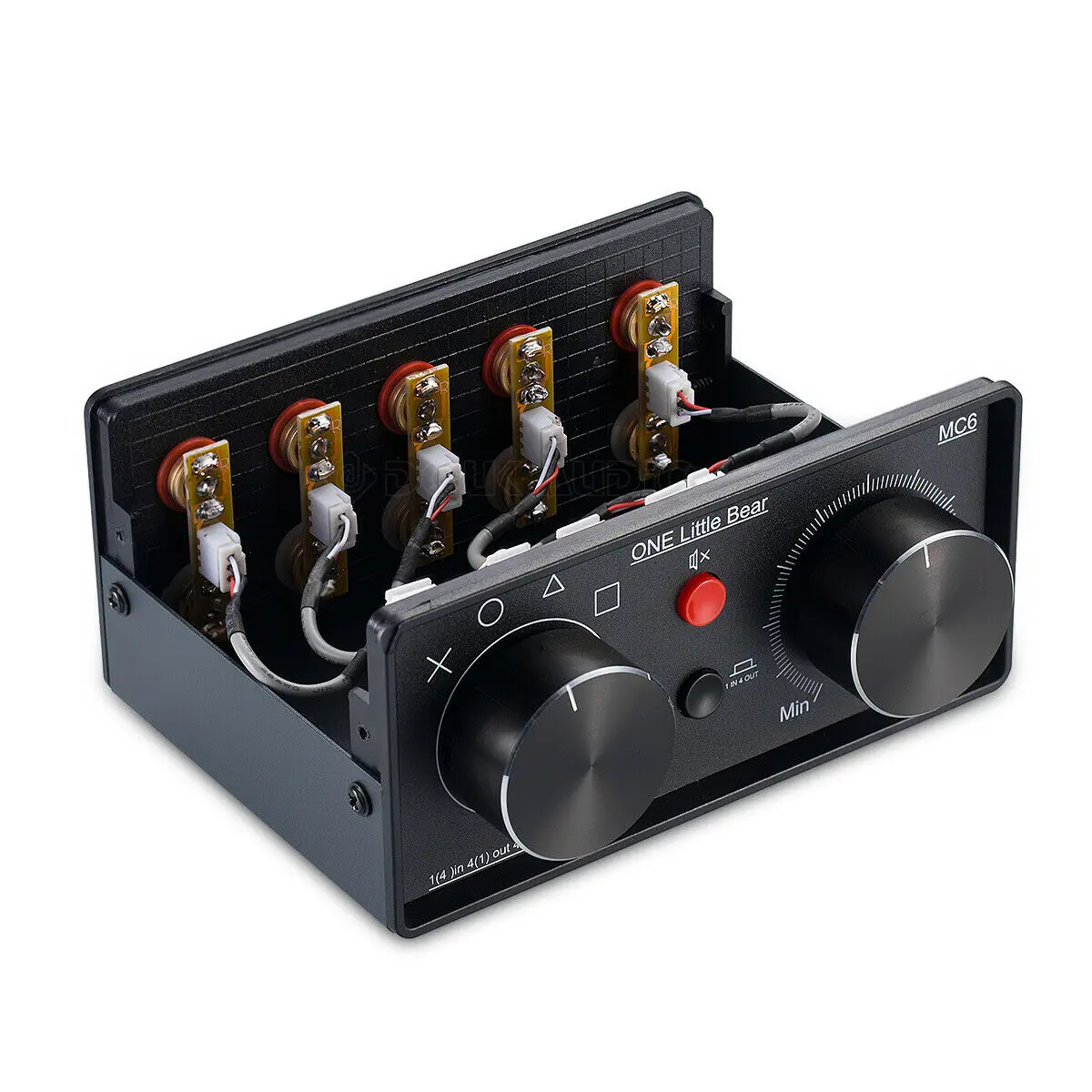 Little Bear Mini 4(1)-IN-1(4)-OUT RCA стерео аудио коммутатор пассивный селектор коробка