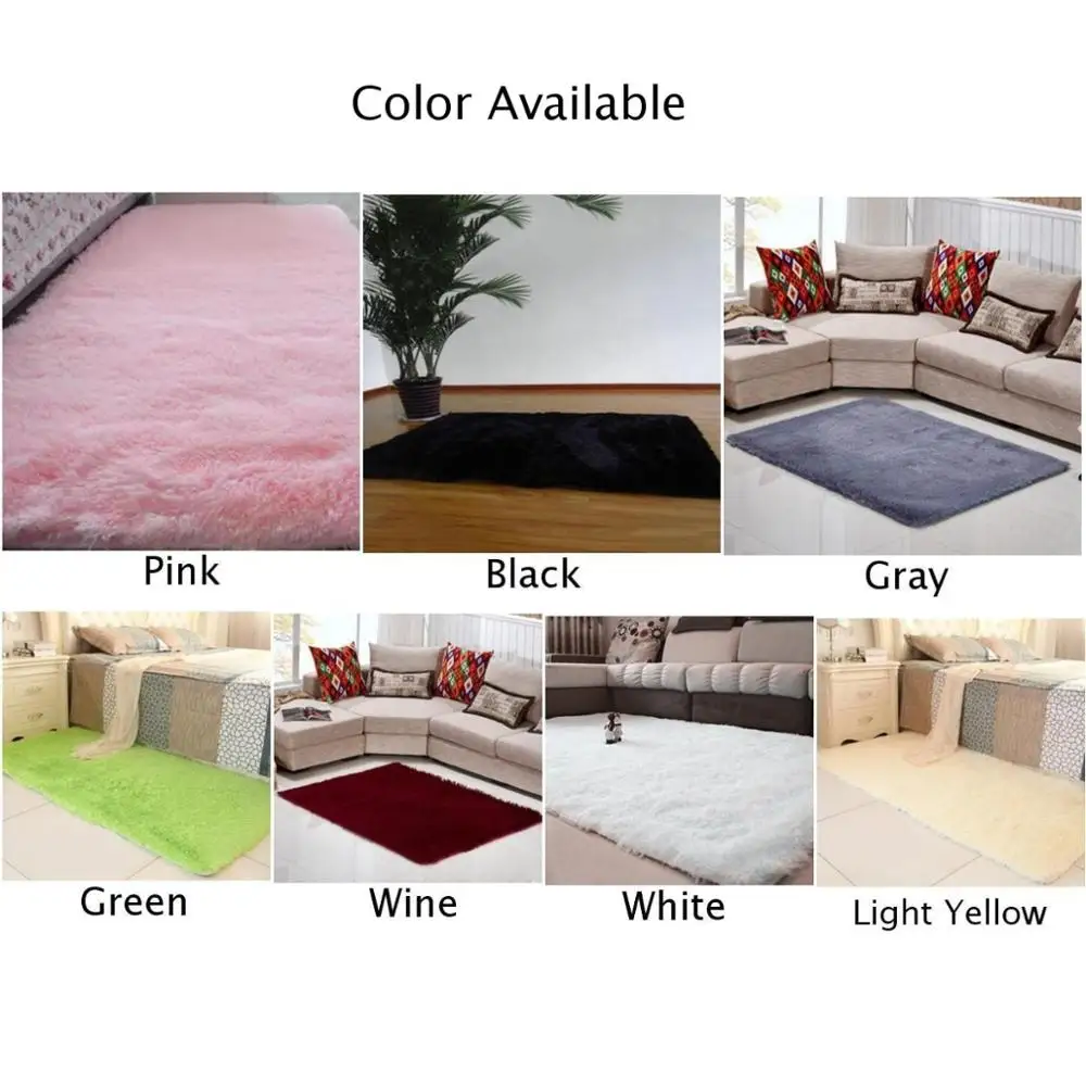 Пушистый Плюшевый коврик противоскользящий ворсистый для гостиной детской