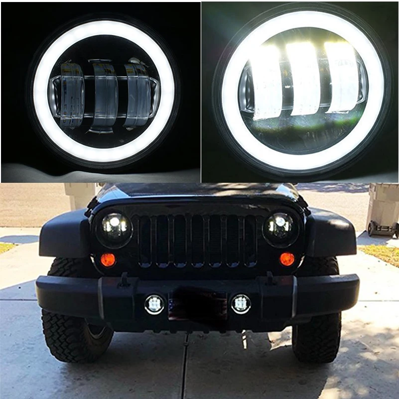 Комплект из 2 предметов 4 дюйма Противотуманные огни для Jeep Wrangler JK светодиодный