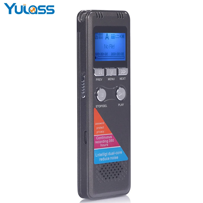 Цифровой диктофон Yulass 8 ГБ Профессиональный Серый USB 2 0 многоязычное оборудование