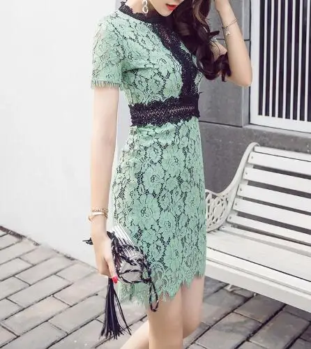 Летом был тонкий диких атмосфера высокого класса кружевное платье lace dress dress dress