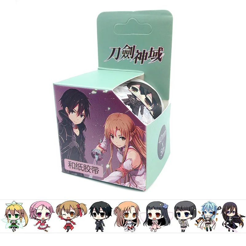 

4cm*5m Sword Art Online Anime Washi Tape Adhesive Tape DIY Book Sticker Label Masking Tape