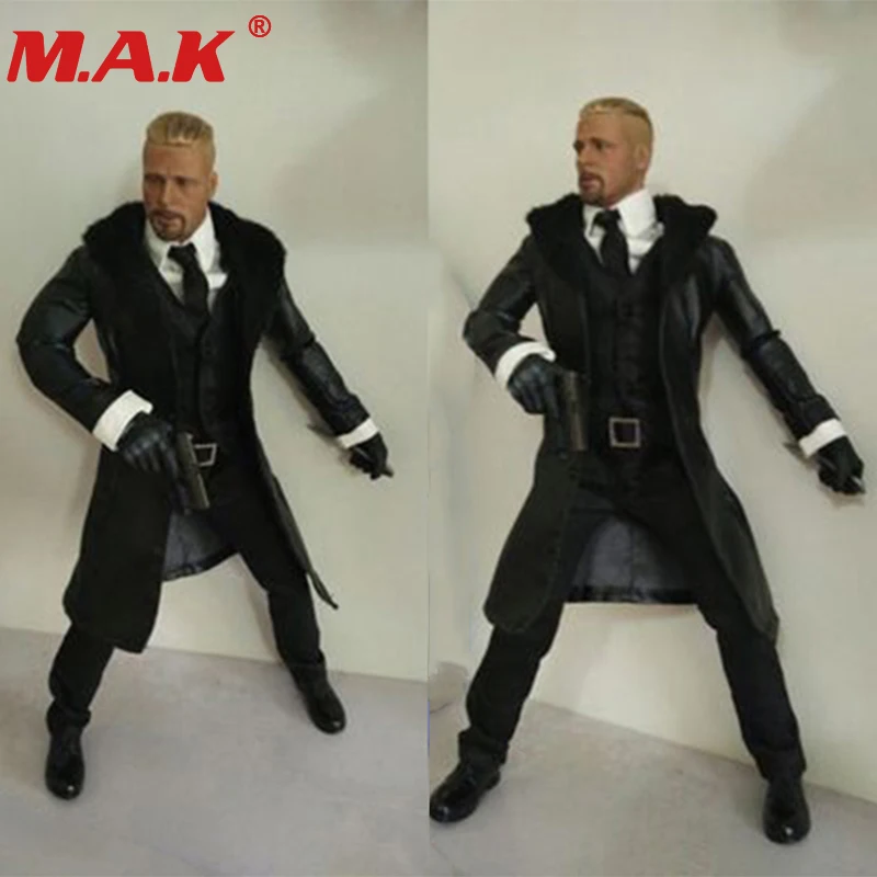 

1/6 men's man boy leather windbreaker suit&leather shoes clothing clothes set model toy fit for 12 inches male action figures