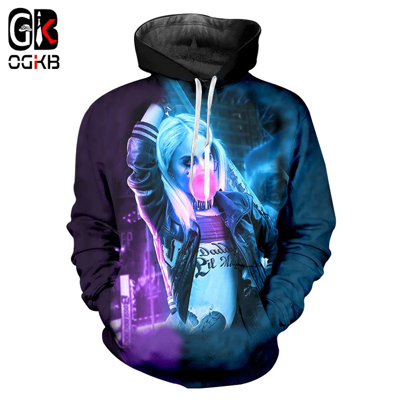 Хипстерские толстовки OGKB с 3d принтом из фильма жвачка пузыря для мужчин/женщин