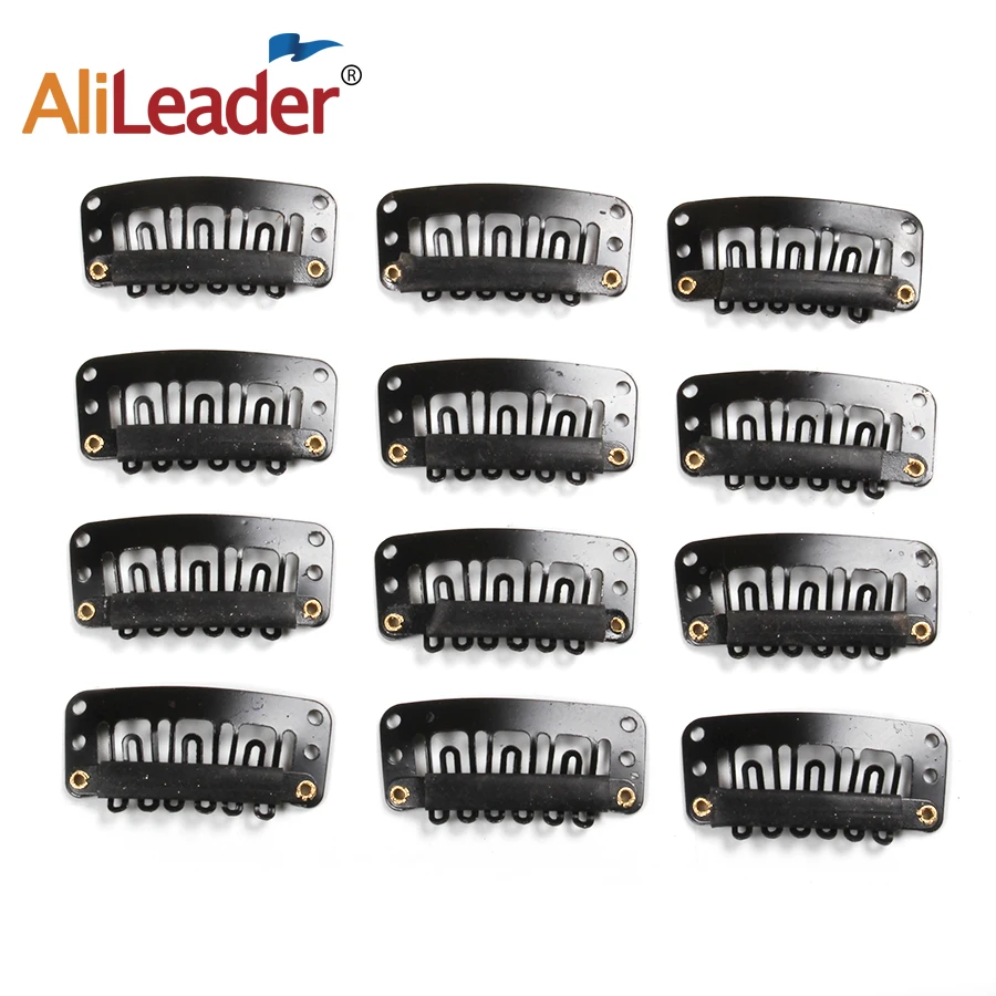 AliLeader 12 шт Черный Белый u образный зажим для волос наращивания 7 зубов