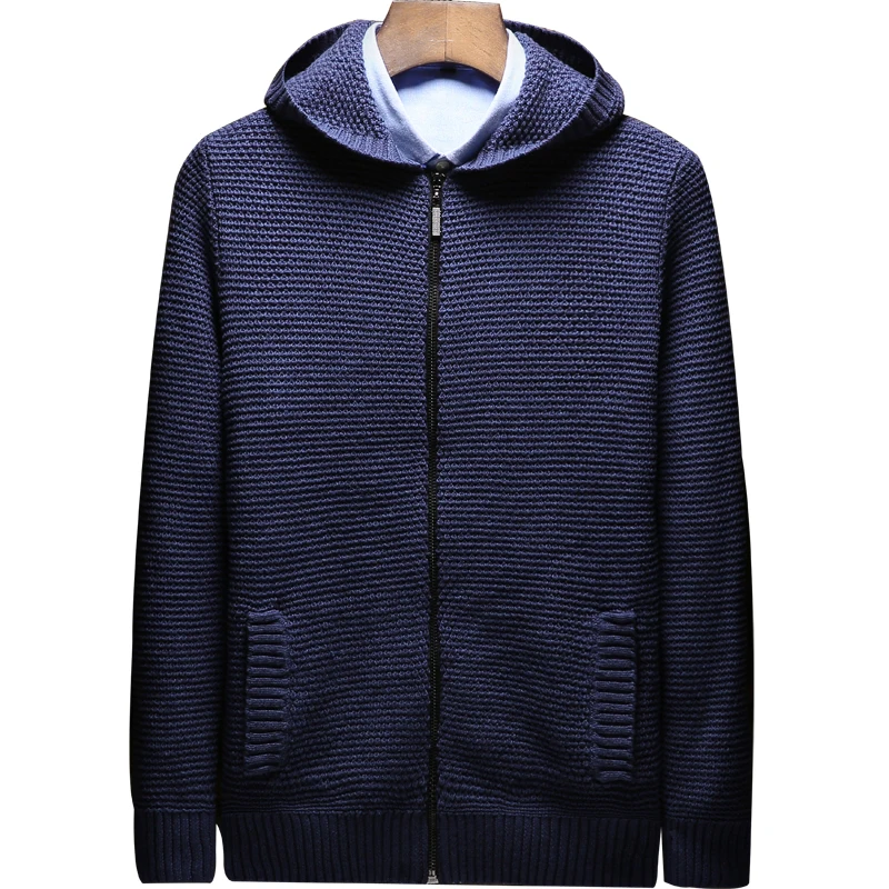 Новое мужское пальто Хлопковый вязаный свитер кардиган компьютерная вязаная