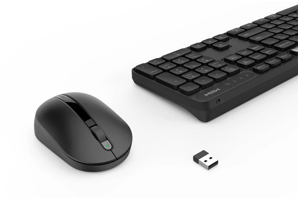 Xiaomi MIIIW 2,4 ГГц Беспроводная Офисная Клавиатура Мышь Набор 104 клавиш Windows Mac совместимый водонепроницаемый портативный USB клавиатура