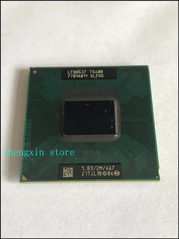 T5600 I * ntel Core2 Duo ЦПУ 2 м кэш 1 83 ГГц 667 МГц SL9SG LF80537 FSB гнездо 479 ноутбук процессор