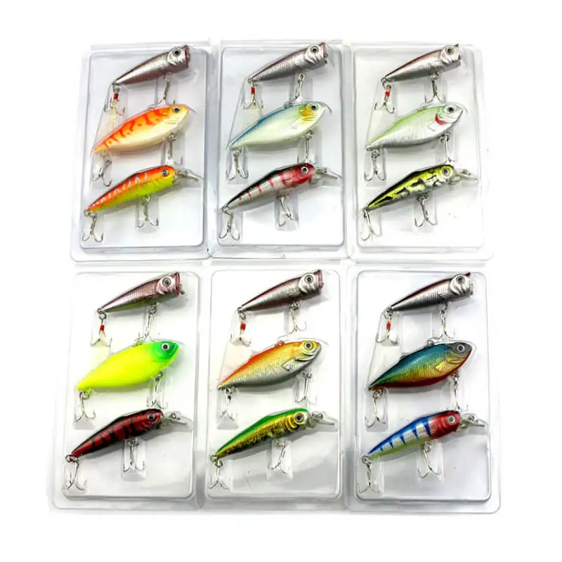 3 шт. Ассорти Minnow VIB рыболовные приманки новые Swimbait пластиковые искусственные
