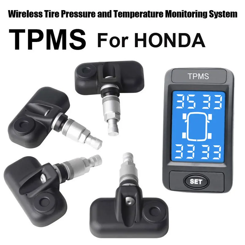 Беспроводная система контроля давления в шинах TPMS для Honda с 4 внутренними