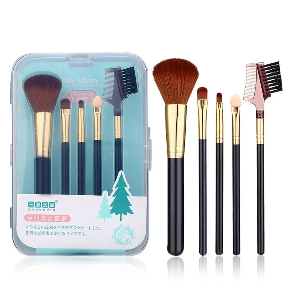 Хоббилана 5 шт. набор кистей для макияжа мягкие синтетические волосы румяна тени