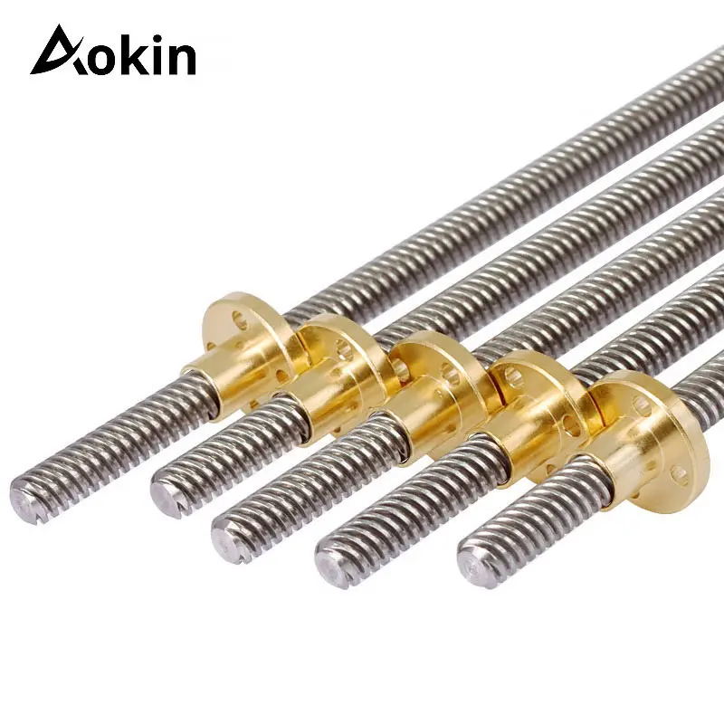 

Lead Screw 100mm 150mm 250mm 300mm 330mm 350mm 400mm 500mm 3D Printers Parts 8mm Trapezoidal Screws Copper Nuts Leadscrew Part