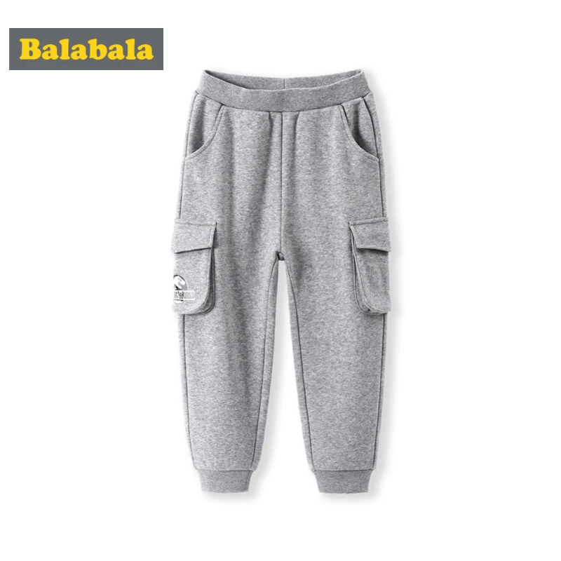 Balabala Todder Boy Cargo Joggers with Open Pocket Children Kids Pull-on Sweatpants Sport Pants Ribbed Waistband and Hem |