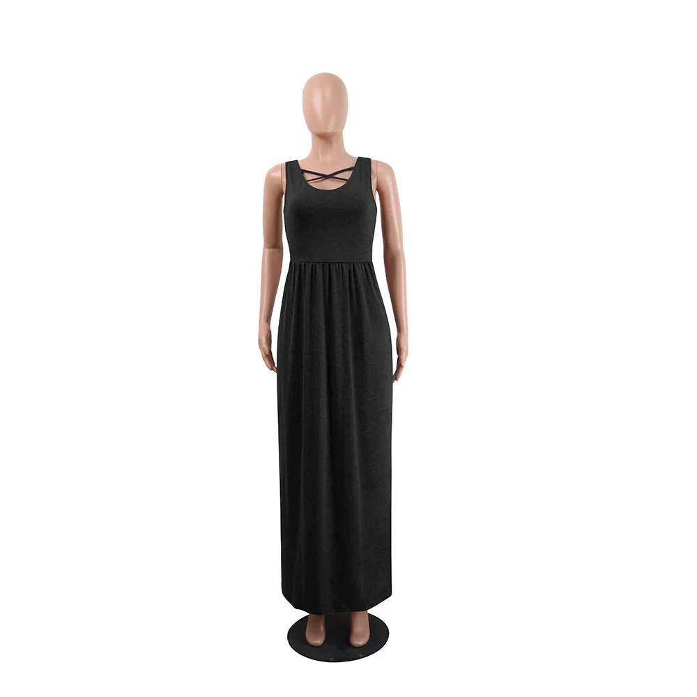 INMOTENG сексуальное длинное Повседневное платье на бретелях для женщин с