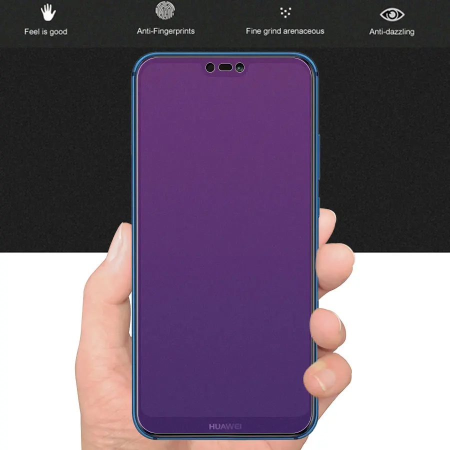 Японское закаленное стекло для huawei P20 Pro Lite P10 матовый светильник синего и