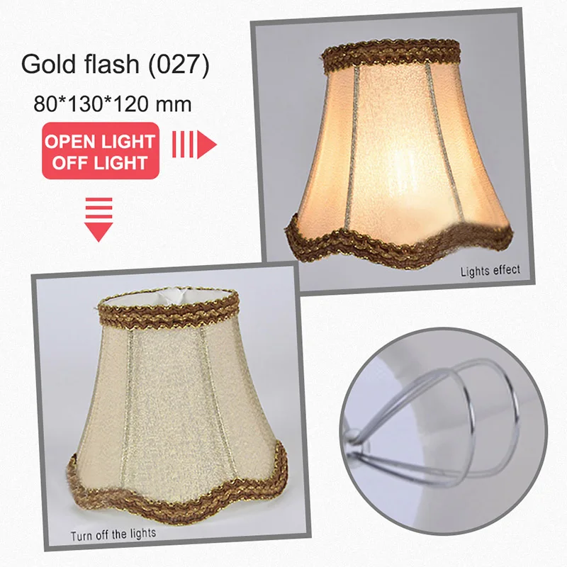 Gold flash Арт-деко волнистая Лампа Абажур Хрустальная люстра настенный светильник тканевый абажур скандинавский стиль современный чехол для украшения дома - Цвет корпуса: Gold flash