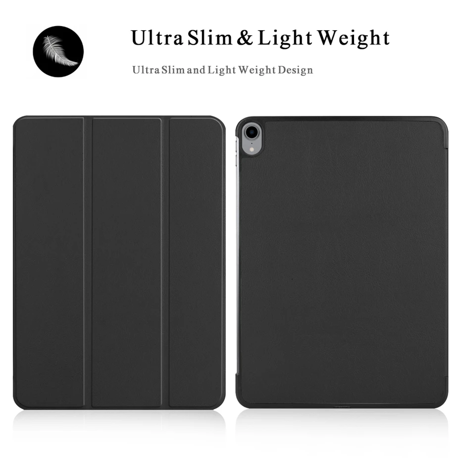 Бесплатная защита экрана стекло + чехол для iPad Pro 11 2018 PU кожаный Умный Магнитный