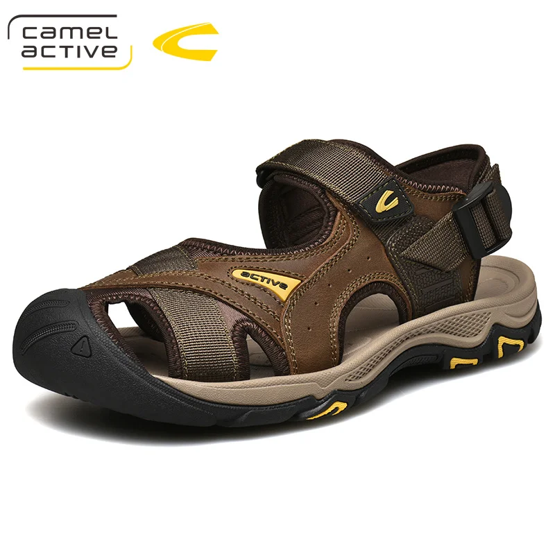 Мужские камуфляжные сандалии Camel Active коричневые повседневные для улицы пляжа