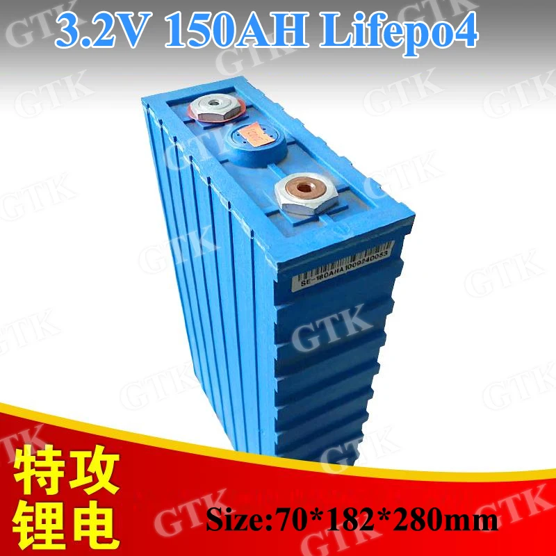 GTK 3 2 v 150Ah lifepo4 аккумулятор большой емкости diy 12v RV мощный инвертор тележка для