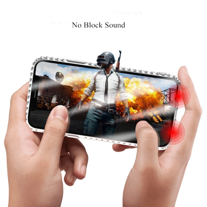 Роскошный прозрачный градиентный цветной чехол со стразами для iphone 7 8 Plus + 6 6S X Xs Max