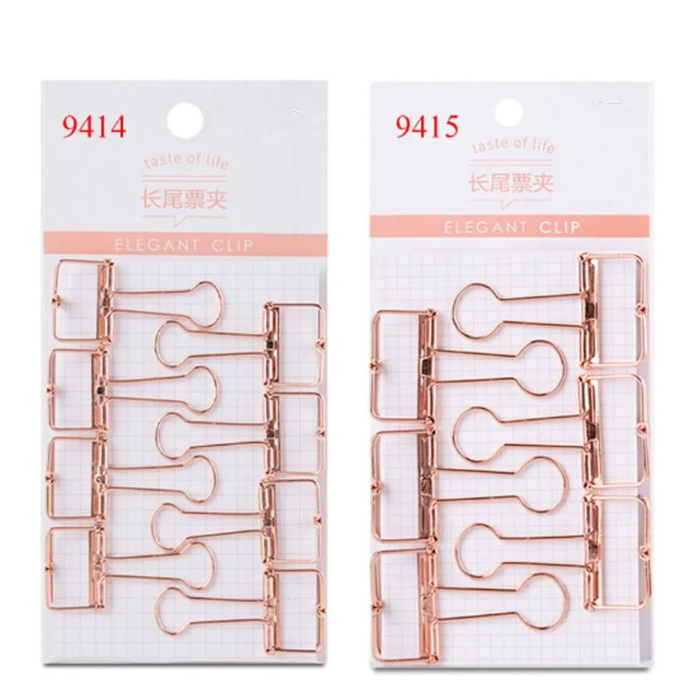 

Two Size Hollowed Out Design Binder Clip Stationery Metal Clips School Supply