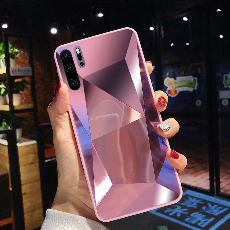 Роскошный зеркальный чехол с алмазной текстурой для Huawei P30 Pro P20 Mate20 10 lite Honor 10i Y9 Y7