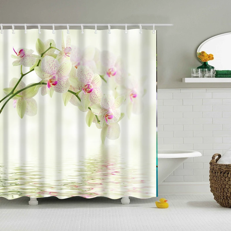 

18 Waterproof Polyester Shower Curtains Eco-friendly High Quality Bathroom Curtains Blind For The Bathroom
