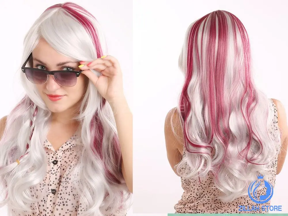 Бесплатная Доставка Горячий Продавать cos аниме парики градиент цвета парик