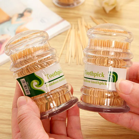 300pcs/Box Creative Natural Health Double Available Bamboo Toothpicks Home Hotel Disposable Fruit Pick | Дом и сад