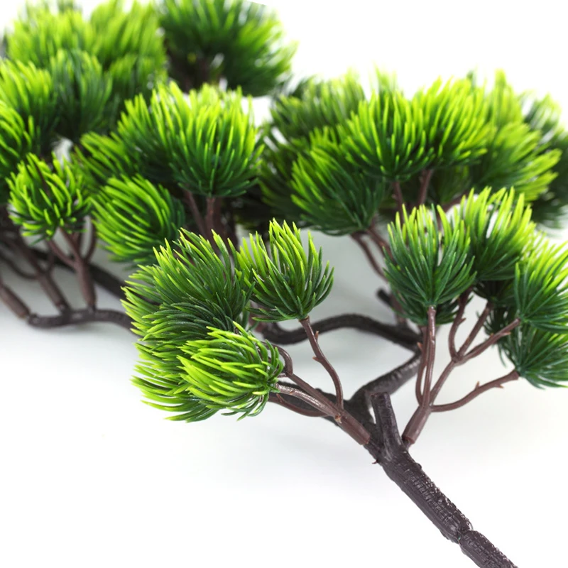 Ветви сосны Искусственные пластиковые Pinaster Cypress осенние рождественские украшения зелень цветок композиция листья венка лист
