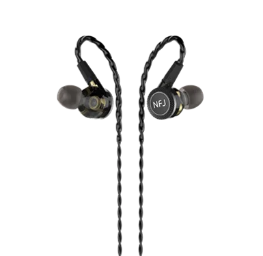 black NO mic NFJ N300 PRO 3 привод в ухо наушник съемный отсоединения MMCX кабель DJ HIFI монитор с микрофоном наушники тяжелый бас - Цвет: black NO mic
