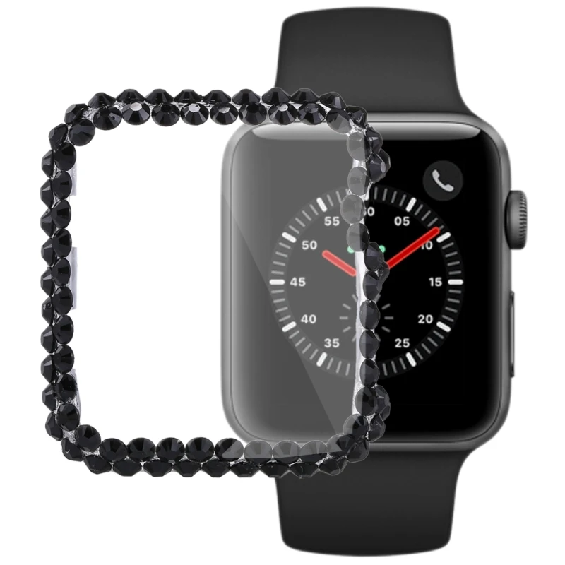 Полный Чехол для Apple Watch модный роскошный дизайн Series 3 и 2 38 мм PC алмазные часы