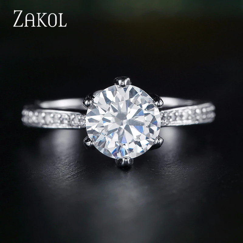 ZAKOL, модные ювелирные изделия, корона, женские классические блестящие циркониевые маленькие серьги-гвоздики, золотой цвет, шпильки для ушей для мужчин, серьги с кристаллами EP398