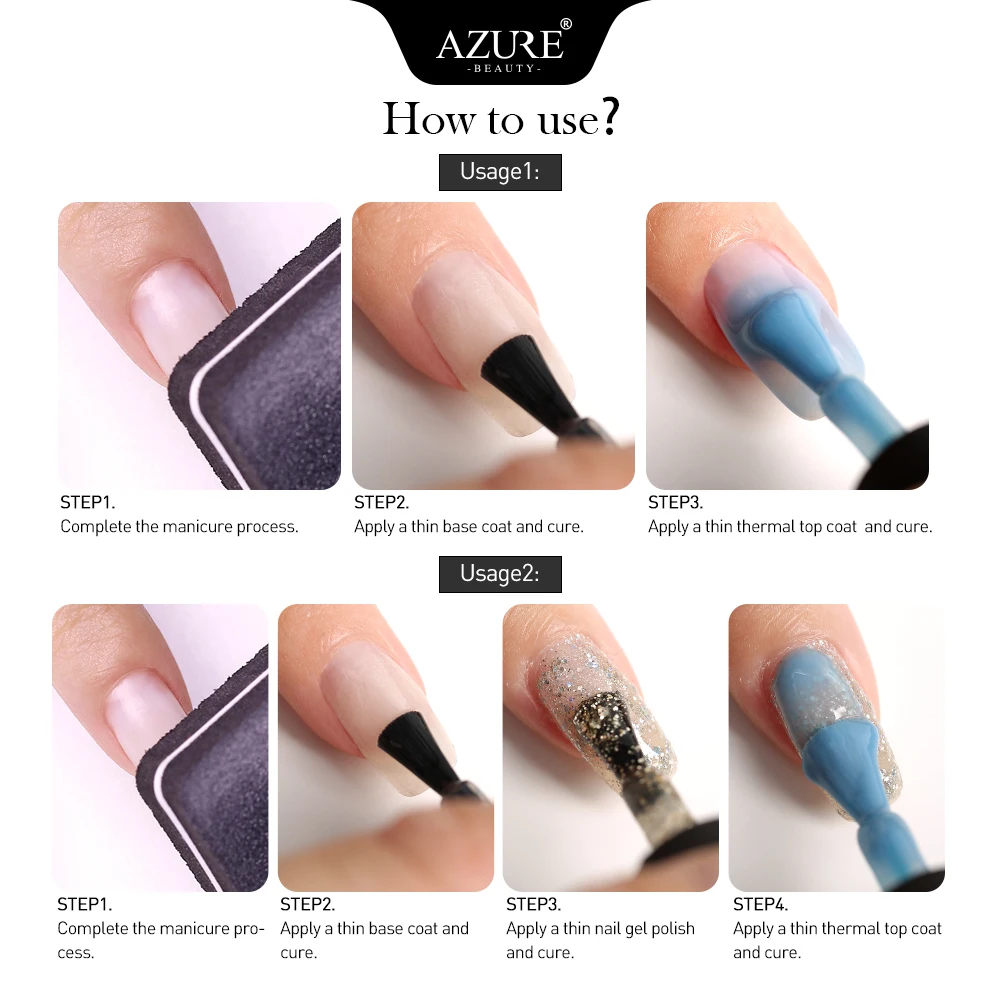 Azure Beauty 5 шт./лот Хамелеон термо УФ Гель лак Полупостоянный меняющий цвет
