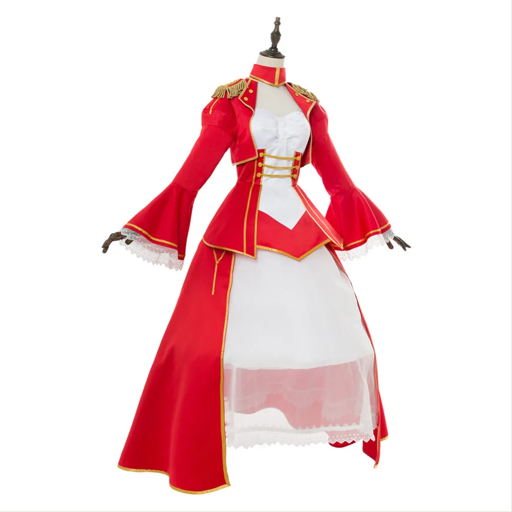 Косплей Костюм Fate/Extra: последний Encore Nero Saber косплей костюм красное платье для
