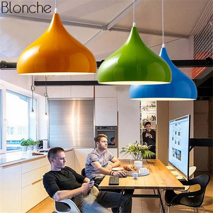 Скандинавские красочные алюминиевые подвесные светильники LED Тыква Подвесная