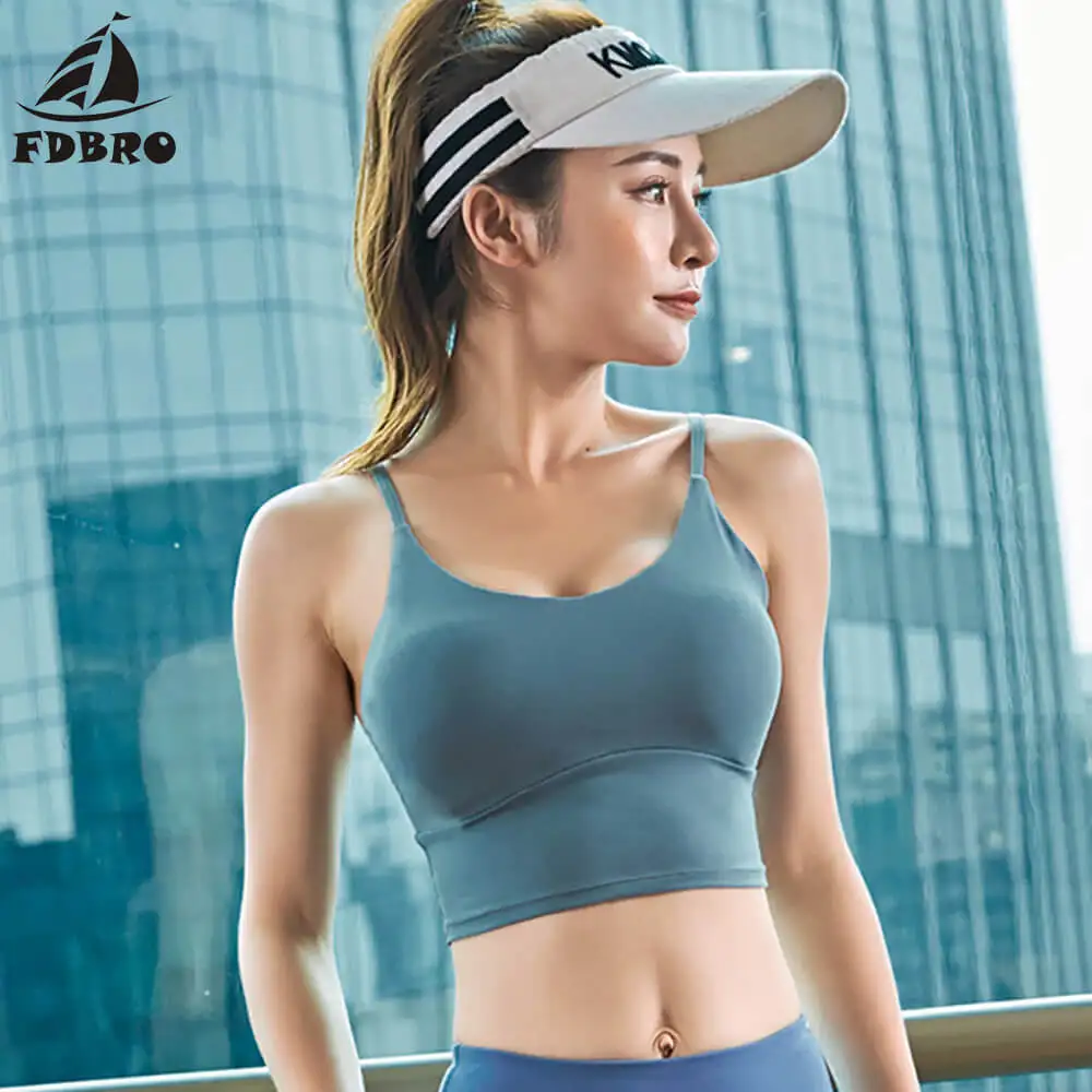 Спортивный бюстгальтер FDBRO для йоги ударопрочный спортивный сексуальный