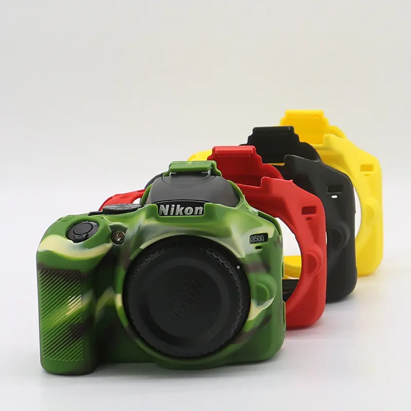 Силиконовая кожа брони чехол защитный чехол для Nikon D3500 DSLR только цифровая камера