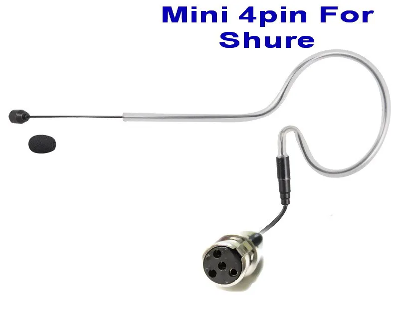 Черный одноушный всенаправленный микрофон для гарнитуры Shure Wireless PGX SLX L1 LX1 SC1 U1 UC1 UT
