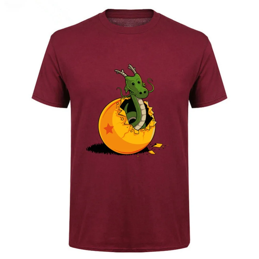 Смешные мужские футболки аниме Жемчуг дракона футболка с яйцами Camisetas мир среди