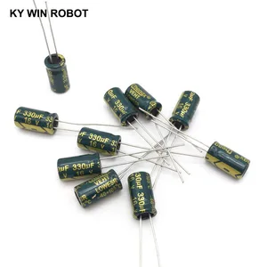 20 шт.лот 16 В 330 мкФ 6x12 мм высокочастотный низкоимпедансный алюминиевый электролитический конденсатор 330 мкФ 16 В