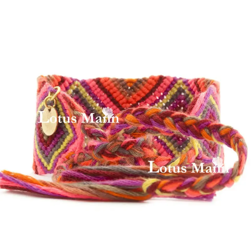 Комбинированный Плетеный Браслет манжета Lotus mann FLAMINGO all about neon|bracelet braceletneon bracelet |