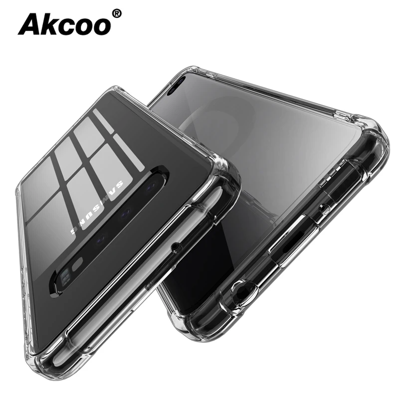 

Akcoo Note 10 S10 Plus Cases Shock Absorption Bumper Soft TPU Cover Case for Samsung Galaxy S8 9 Plus S10e note 10 Pro cases